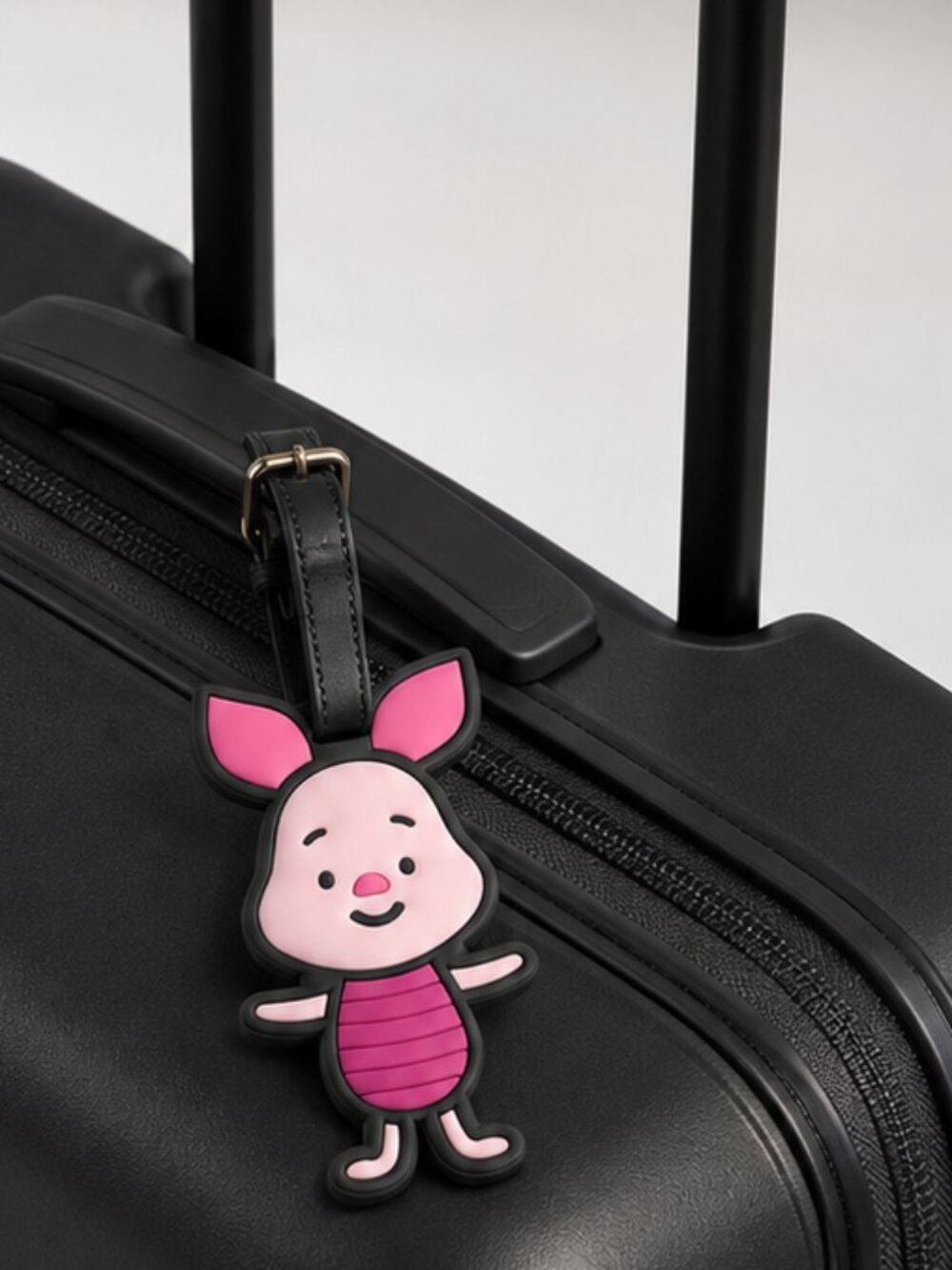 Piglet Pooh Disney Silicone Luggage Baggage Handbag Travel Suitcase Tag Name ID - Picture 1 of 4